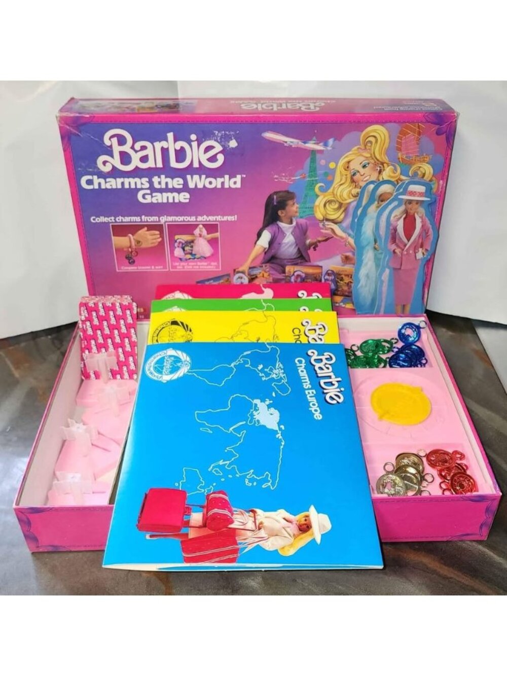 Vintage 1985 Barbie Charms The World Game By Mattel 96% Complete *Read*B2